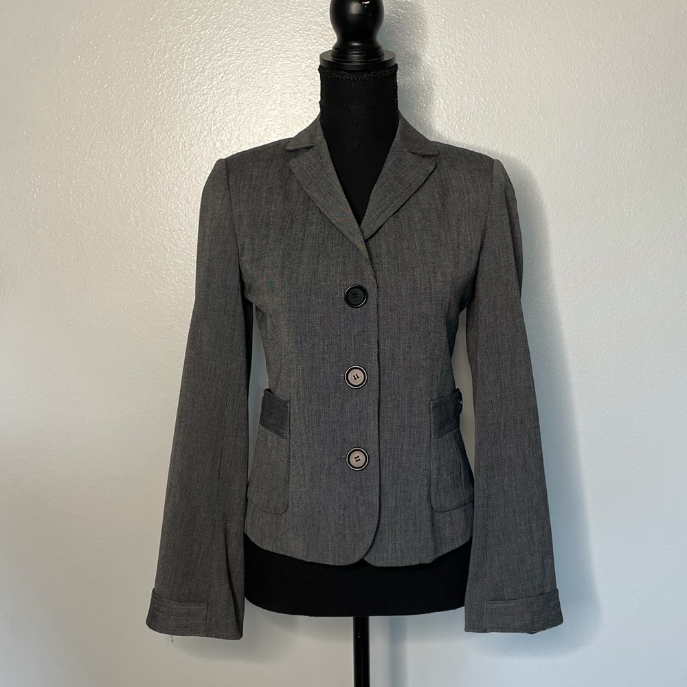 Max Studio | Grey Plaid Blazer Size 2
